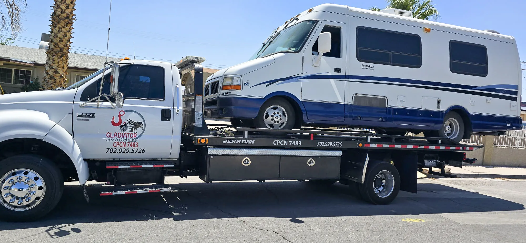 Heavy-duty towing of commercial vehicle